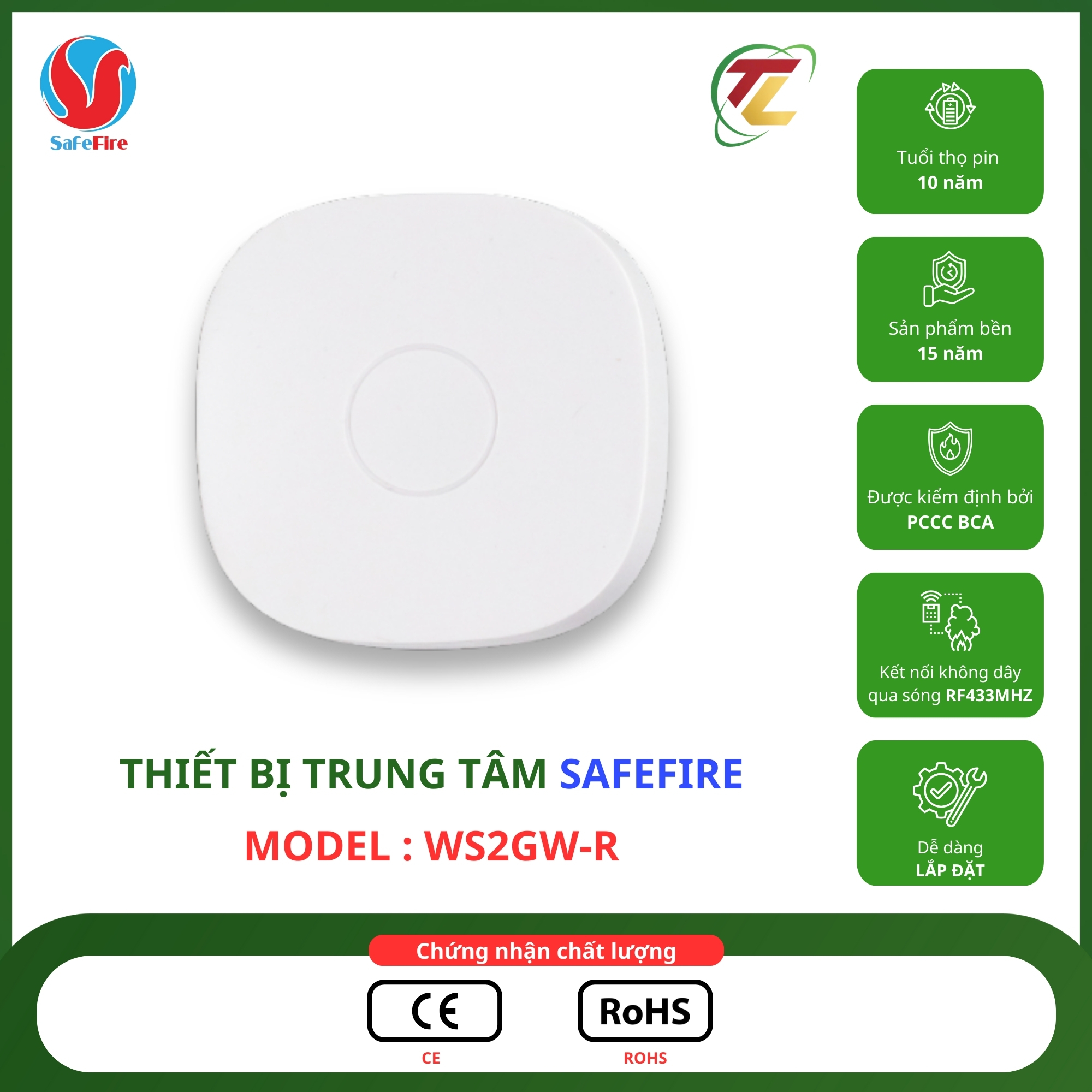 Thiết bị trung tâm SafeFire WS2GW-R