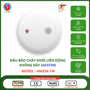 Đầu báo cháy khói liên động không dây SafeFire HM2SA-1W